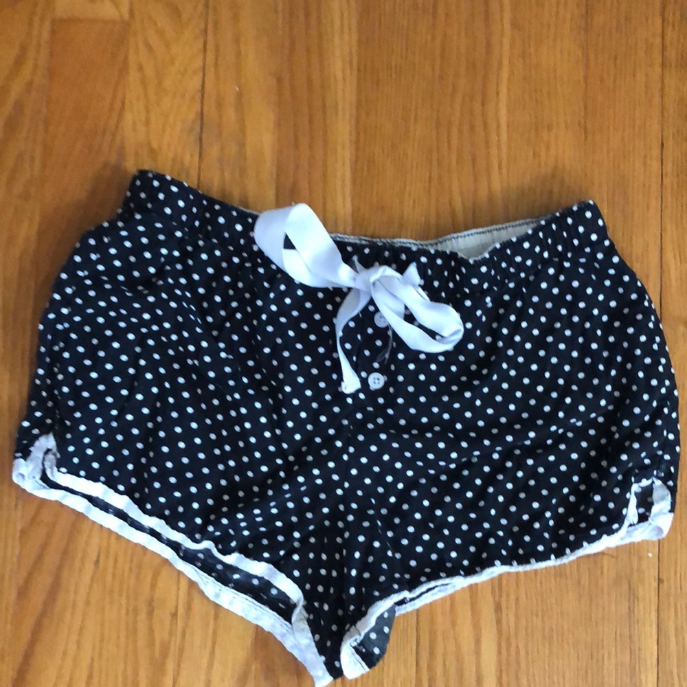 Black pajama shorts